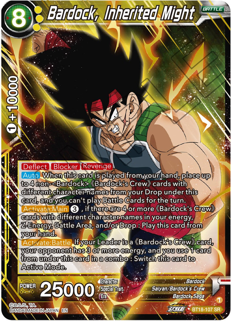 Bardock, Inherited Might (BT18-107) [Dawn of the Z-Legends] Dragon Ball Super