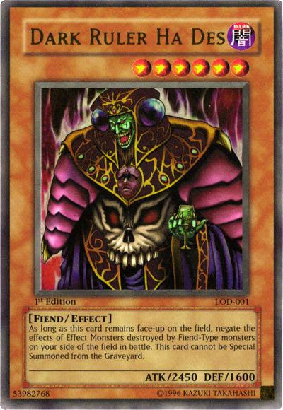 Dark Ruler Ha Des [LOD-001] Ultra Rare Yu-Gi-Oh!