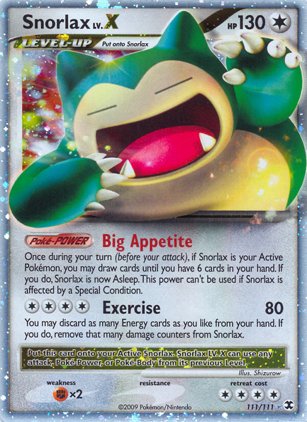 Snorlax LV.X (111/111) [Platinum: Rising Rivals] Pokémon