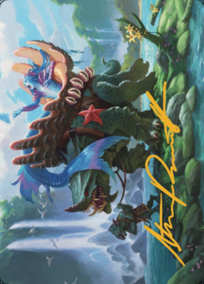Vodalian Mindsinger Art Card (Gold-Stamped Signature) [Dominaria United Art Series] Magic: The Gathering