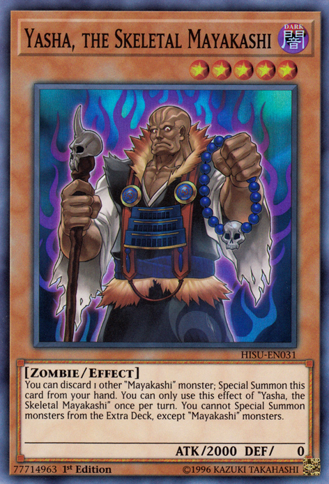 Yasha, the Skeletal Mayakashi [HISU-EN031] Super Rare Yu-Gi-Oh!