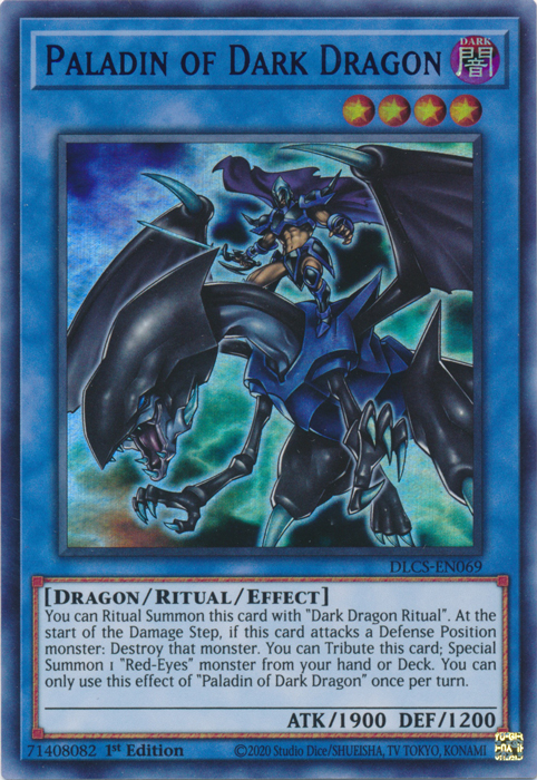 Paladin of Dark Dragon (Blue) [DLCS-EN069] Ultra Rare Yu-Gi-Oh!