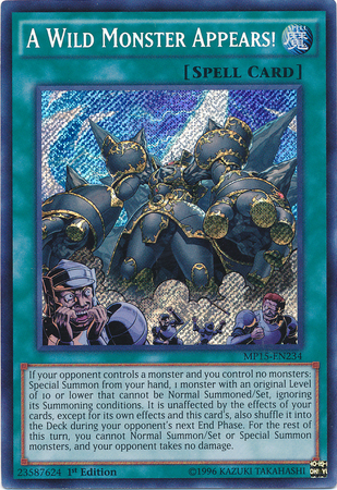 A Wild Monster Appears! [MP15-EN234] Secret Rare Yu-Gi-Oh!