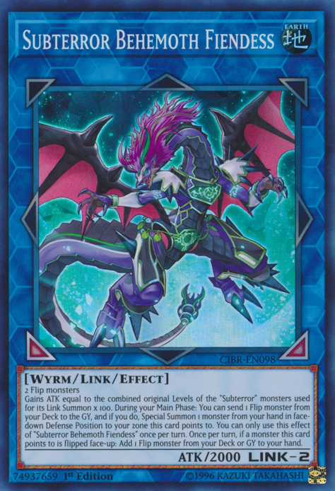 Subterror Behemoth Fiendess [CIBR-EN098] Super Rare Yu-Gi-Oh!