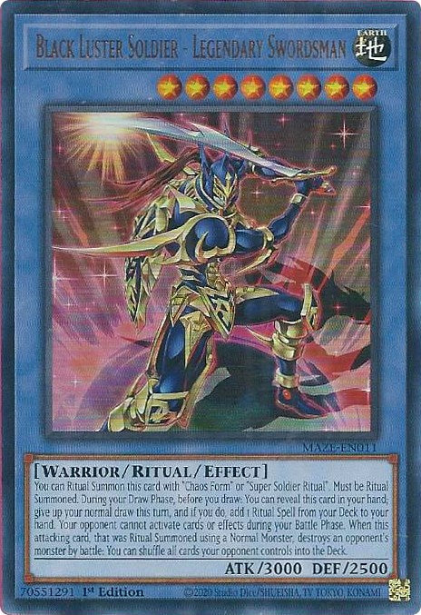 Black Luster Soldier - Legendary Swordsman [MAZE-EN011] Ultra Rare Yu-Gi-Oh!