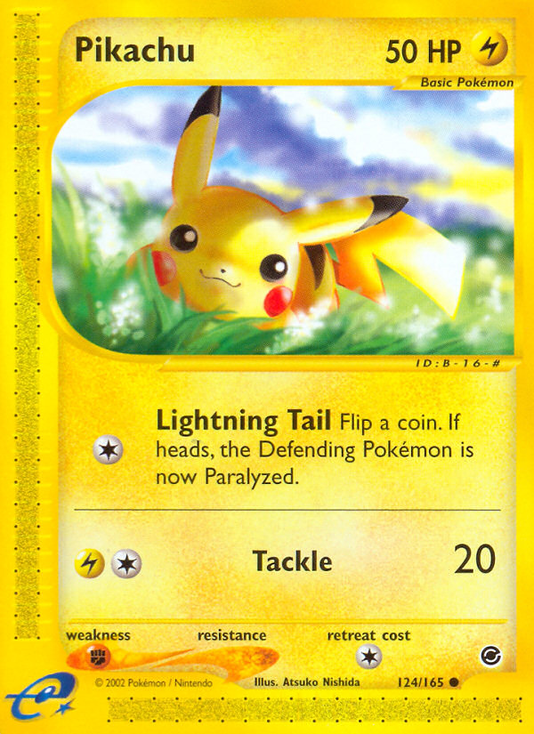 Pikachu (124/165) [Expedition: Base Set] Pokémon