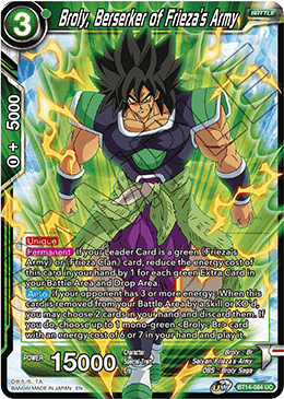 Broly, Berserker of Frieza's Army (BT14-084) [Cross Spirits] Dragon Ball Super