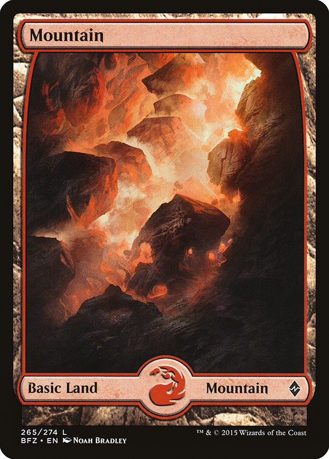 Mountain (265) (Full Art) [Battle for Zendikar] Magic: The Gathering