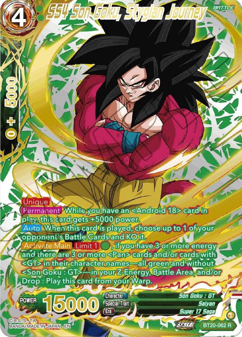 SS4 Son Goku, Stygian Journey (Gold-Stamped) (BT20-062) [Power Absorbed] Dragon Ball Super