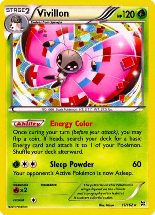 Vivillon (15/162) (Cosmos Holo) [XY: BREAKthrough] Pokémon