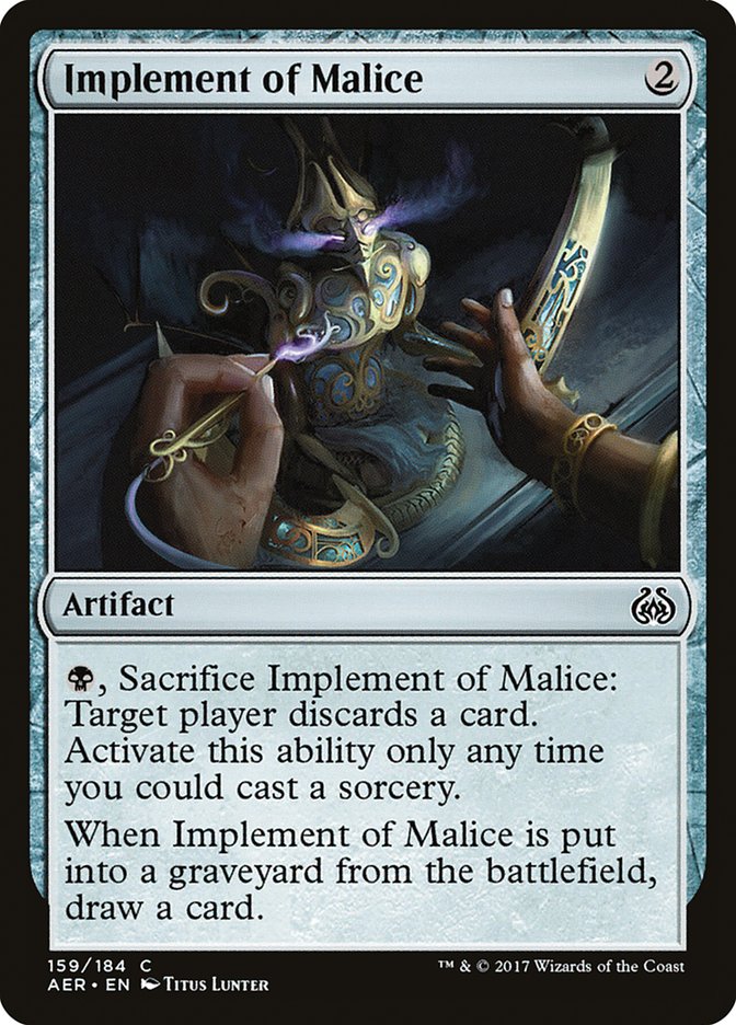 Implement of Malice [Aether Revolt] Magic: The Gathering