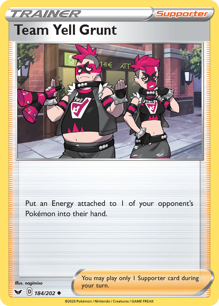 Team Yell Grunt (184/202) [Sword & Shield: Base Set] Pokémon