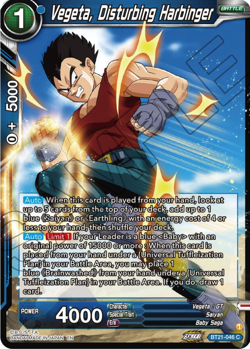 Vegeta, Disturbing Harbinger (BT21-046) [Wild Resurgence] Dragon Ball Super