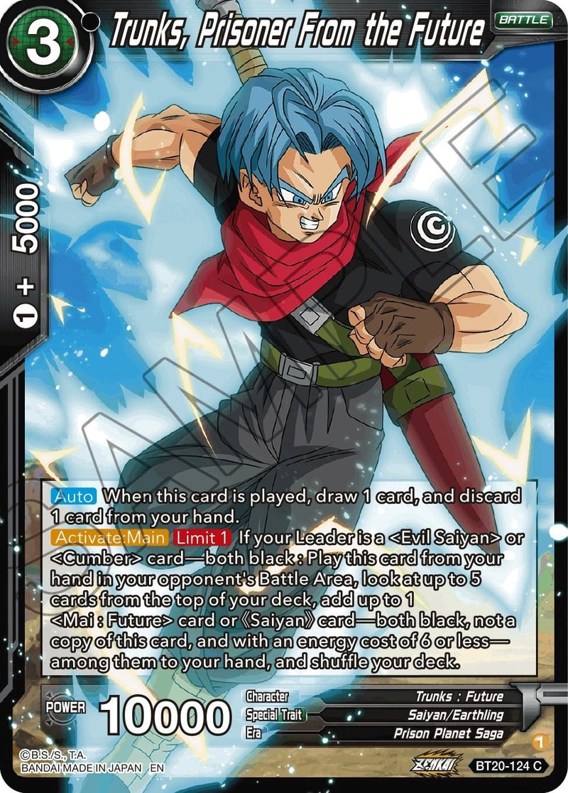 Trunks, Prisoner From the Future (BT20-124) [Power Absorbed] Dragon Ball Super