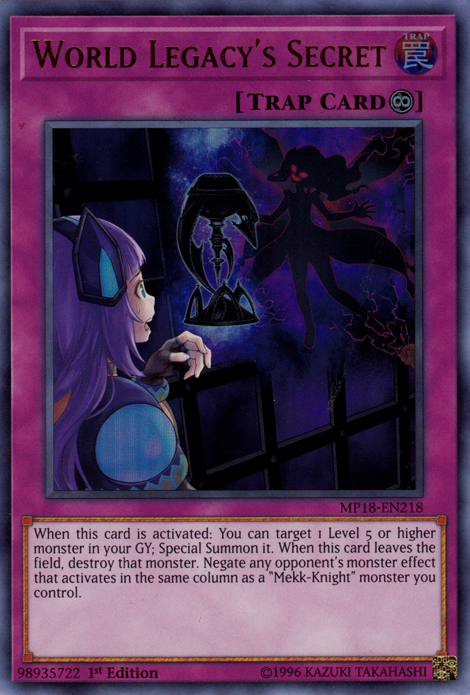 World Legacy's Secret [MP18-EN218] Ultra Rare Yu-Gi-Oh!