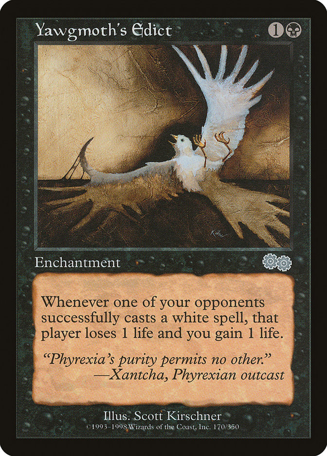 Yawgmoth's Edict [Urza's Saga] Magic: The Gathering