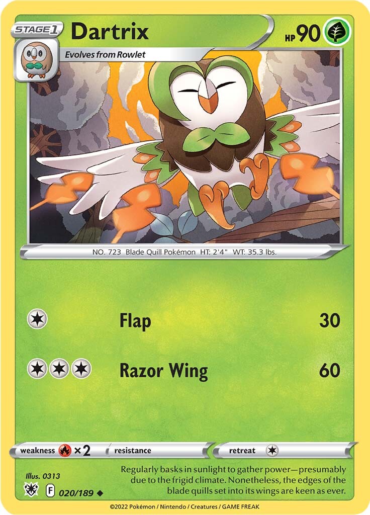 Dartrix (020/189) [Sword & Shield: Astral Radiance] Pokémon