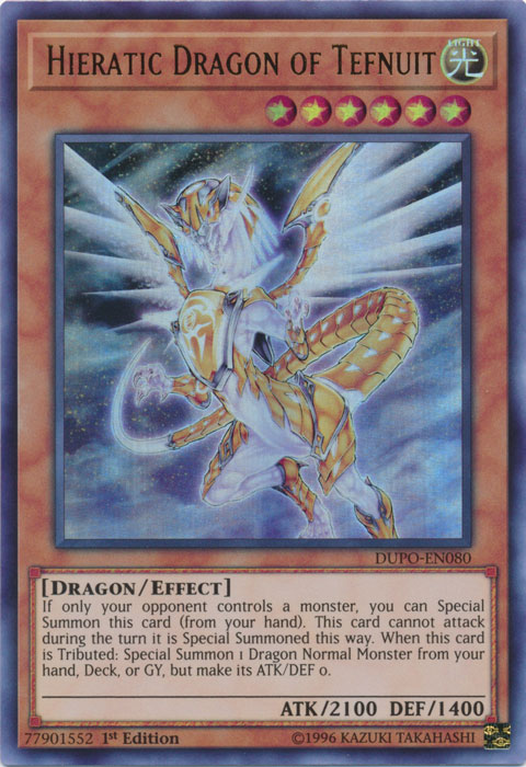 Hieratic Dragon of Tefnuit [DUPO-EN080] Ultra Rare Yu-Gi-Oh!