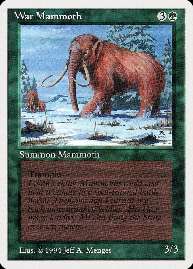 War Mammoth [Summer Magic / Edgar] Magic: The Gathering