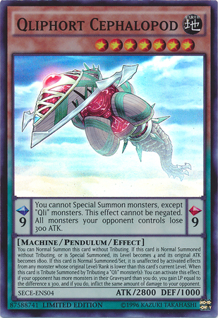 Qliphort Cephalopod [SECE-ENS04] Super Rare Yu-Gi-Oh!