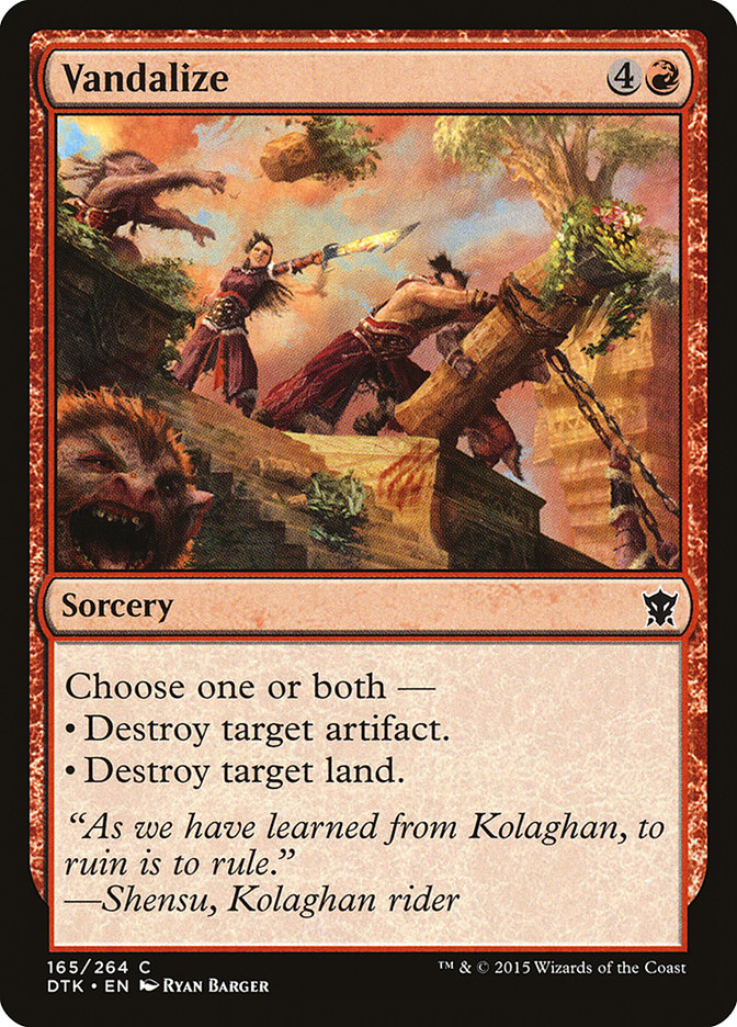 Vandalize [Dragons of Tarkir] Magic: The Gathering