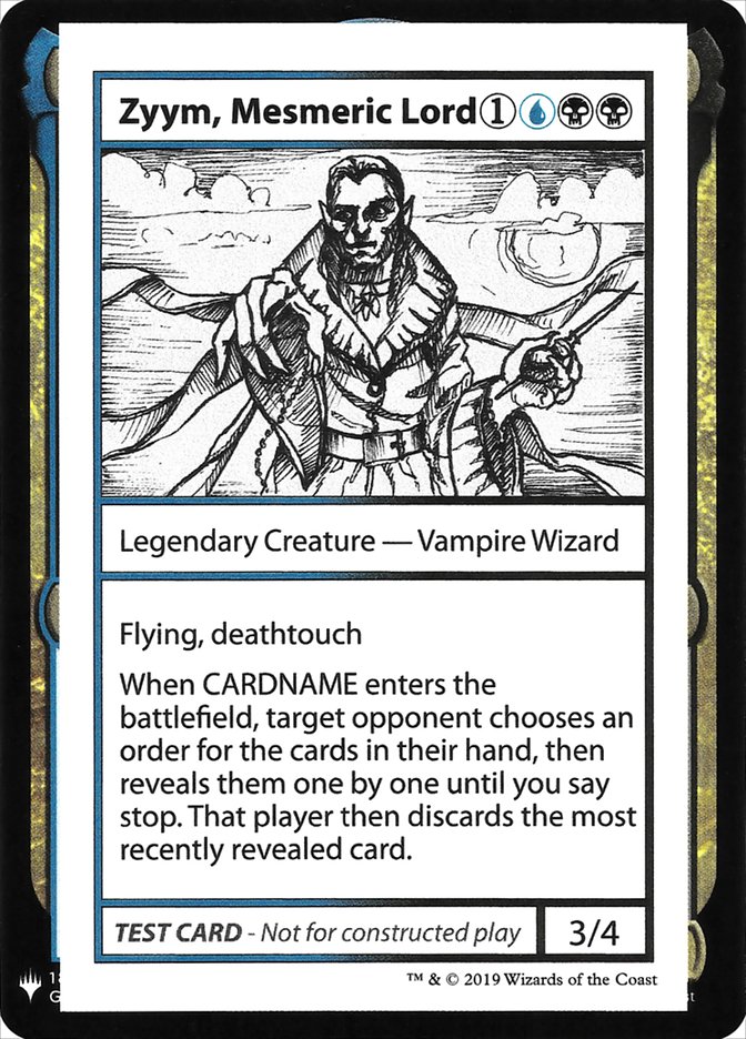 Zyym, Mesmeric Lord [Mystery Booster Playtest Cards] Magic: The Gathering