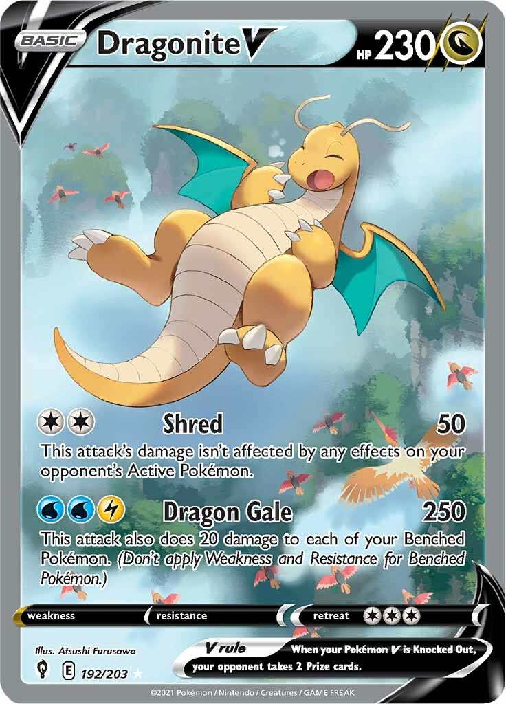 Dragonite V (192/203) [Sword & Shield: Evolving Skies] Pokémon