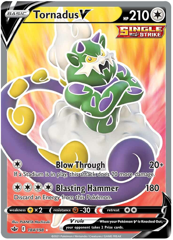 Tornadus V (184/198) [Sword & Shield: Chilling Reign] Pokémon