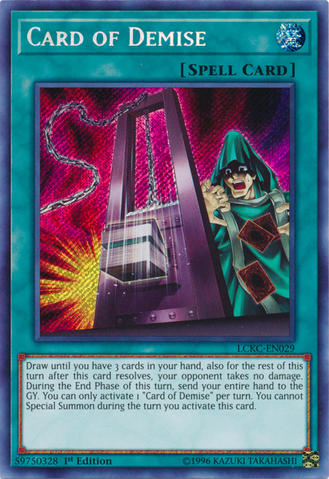 Card of Demise [LCKC-EN029] Secret Rare Yu-Gi-Oh!