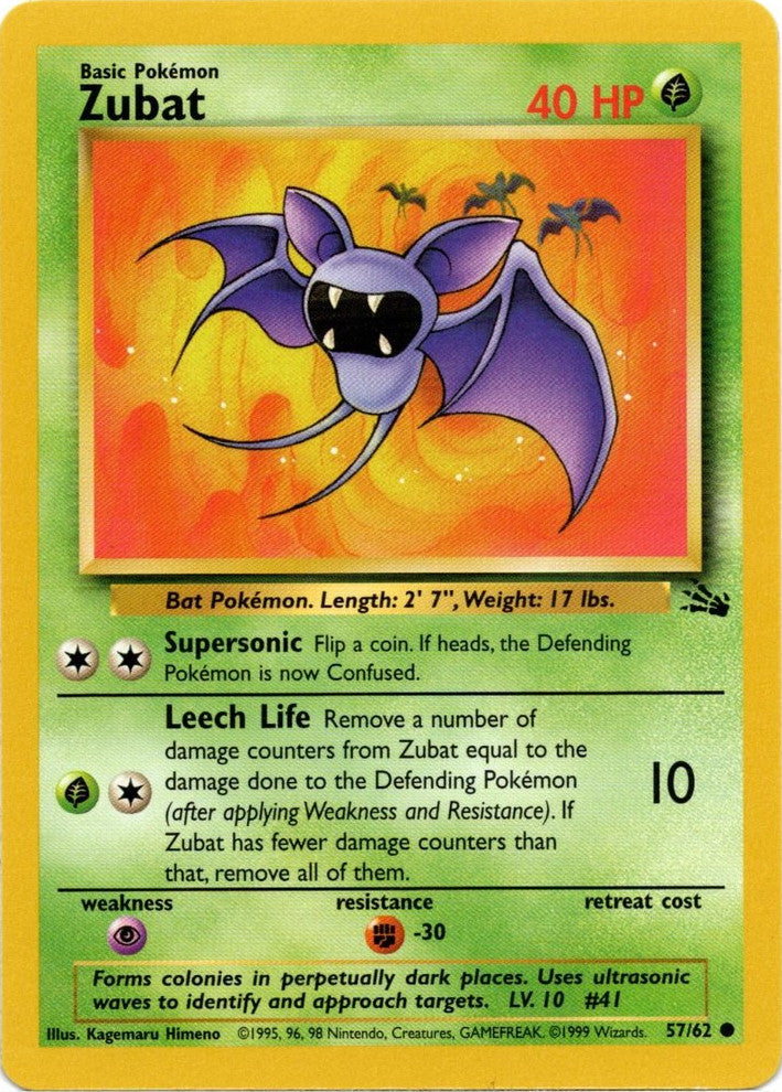 Zubat (57/62) [Fossil Unlimited] Pokémon