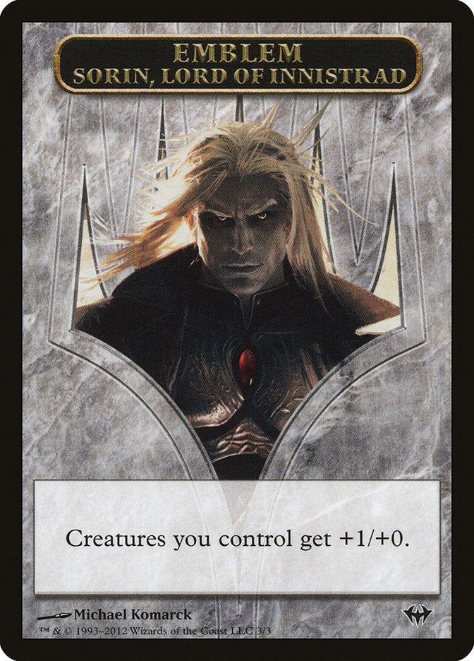 Sorin, Lord of Innistrad Emblem [Dark Ascension Tokens] Magic: The Gathering