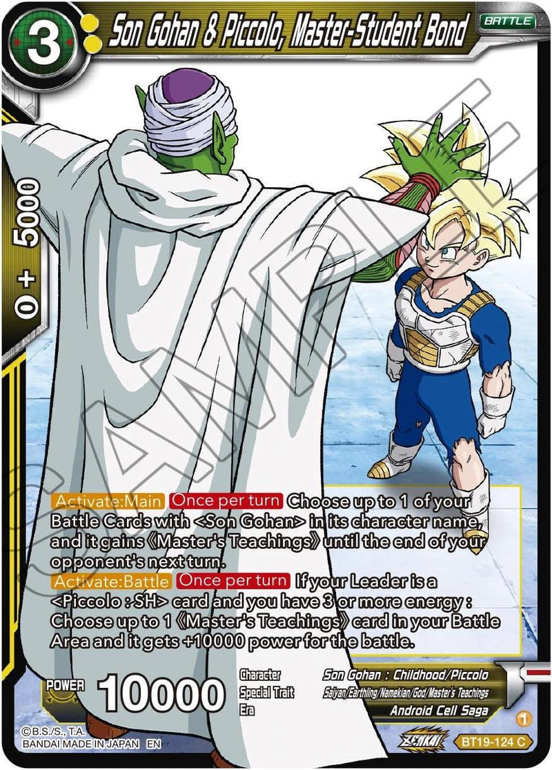 Son Gohan & Piccolo, Master-Student Bond (BT19-124) [Fighter's Ambition] Dragon Ball Super