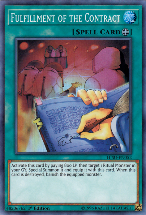 Fulfillment of the Contract [HISU-EN052] Super Rare Yu-Gi-Oh!