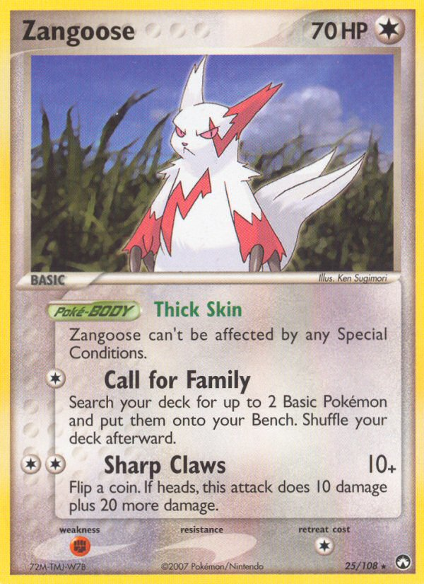 Zangoose (25/108) [EX: Power Keepers] Pokémon