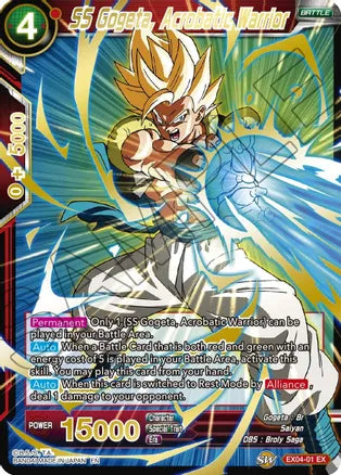 SS Gogeta, Acrobatic Warrior (Gold Stamped) (EX04-01) [Mythic Booster] Dragon Ball Super
