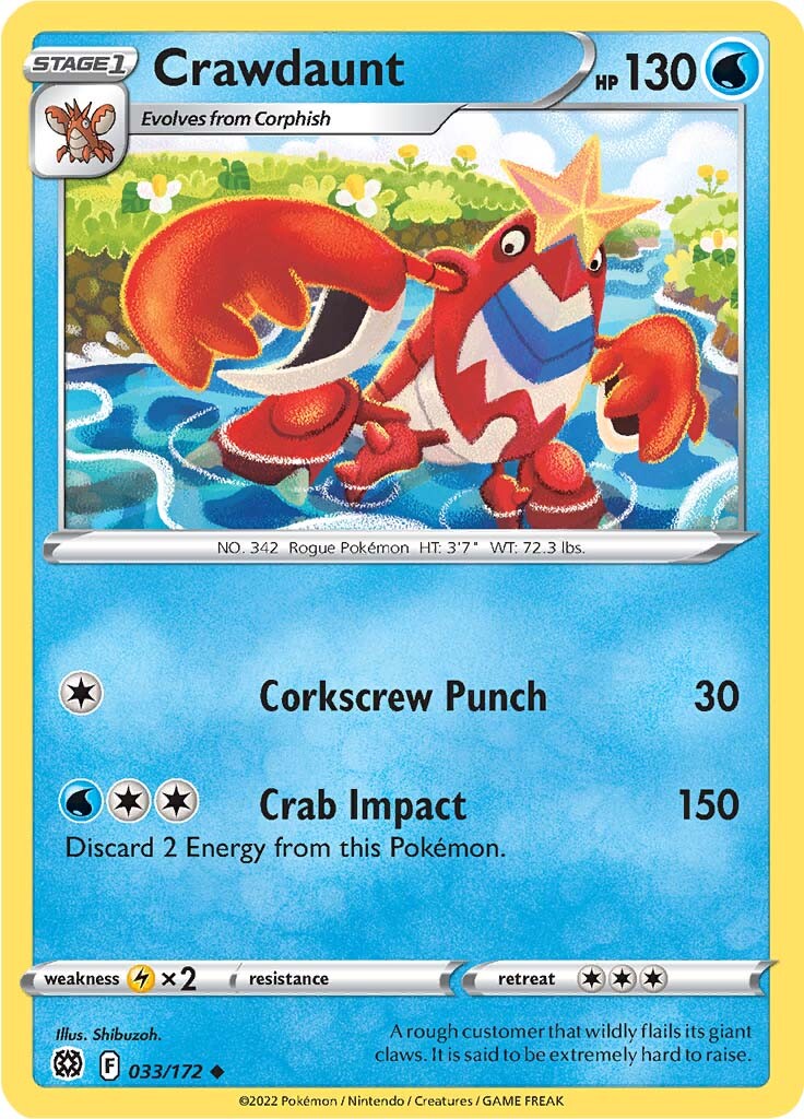 Crawdaunt (033/172) [Sword & Shield: Brilliant Stars] Pokémon