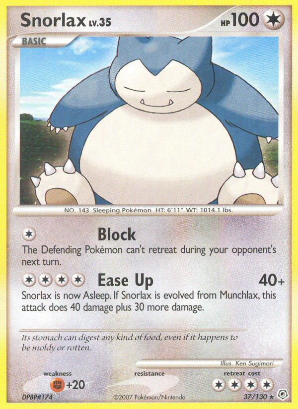 Snorlax (37/130) [Diamond & Pearl: Base Set] Pokémon