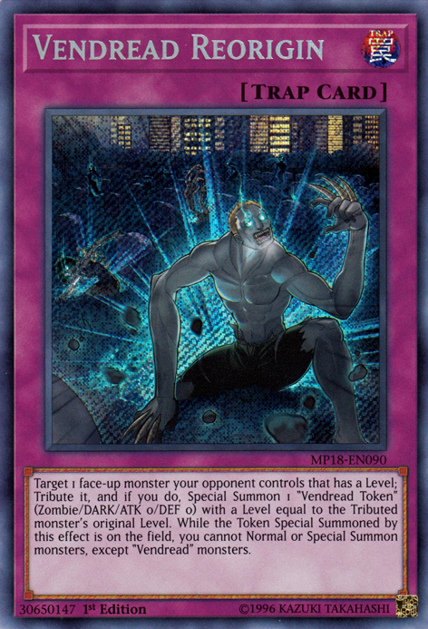 Vendread Reorigin [MP18-EN090] Secret Rare Yu-Gi-Oh!