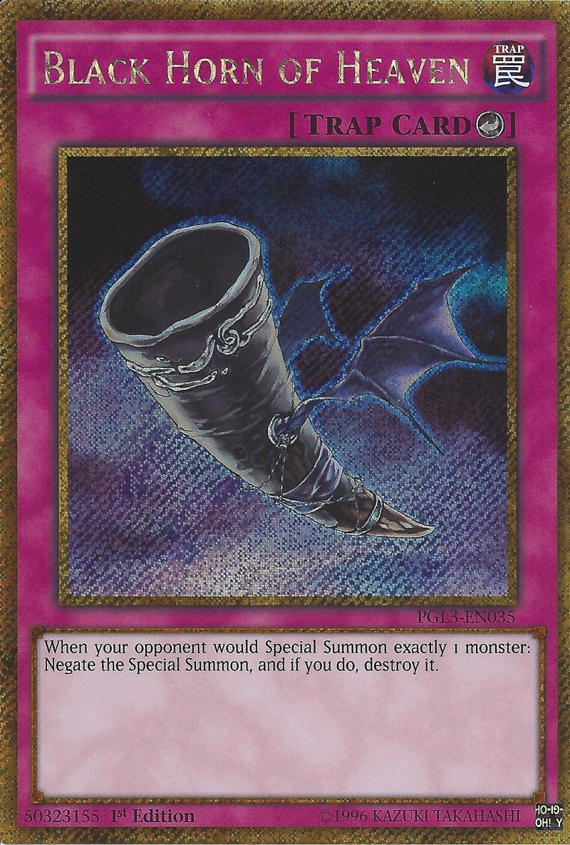 Black Horn of Heaven [PGL3-EN035] Gold Secret Rare Yu-Gi-Oh!