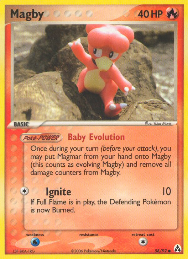 Magby (58/92) [EX: Legend Maker] Pokémon