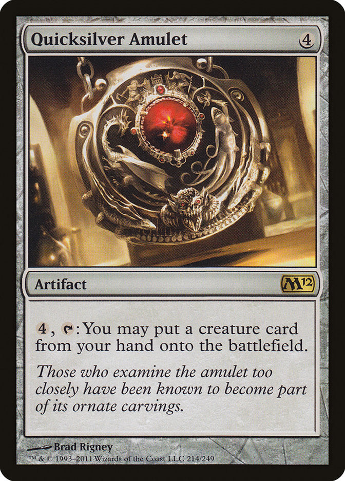 Quicksilver Amulet [Magic 2012] Magic: The Gathering