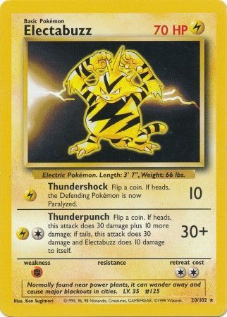 Electabuzz (20/102) [Base Set Unlimited] Pokémon