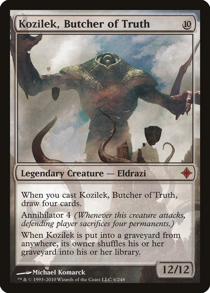 Kozilek, Butcher of Truth [Rise of the Eldrazi] Magic: The Gathering