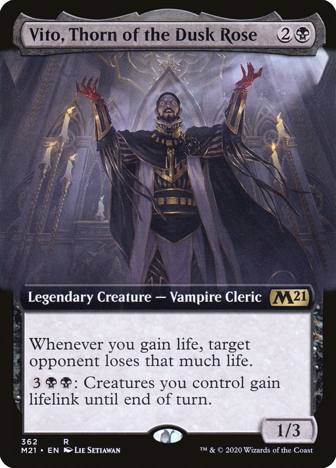 Vito, Thorn of the Dusk Rose (Extended Art) [Core Set 2021] Magic: The Gathering