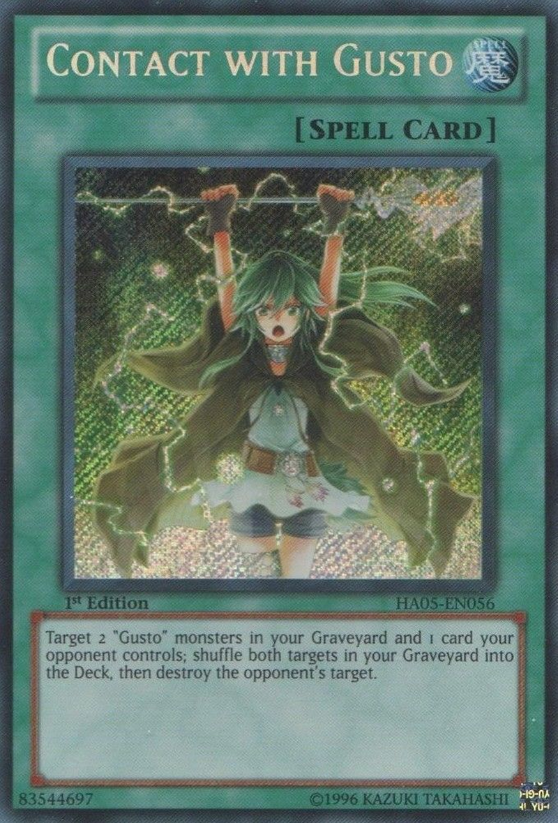 Contact with Gusto [HA05-EN056] Secret Rare Yu-Gi-Oh!