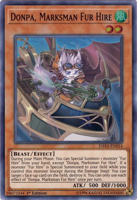 Donpa, Marksman Fur Hire [DASA-EN014] Super Rare Yu-Gi-Oh!