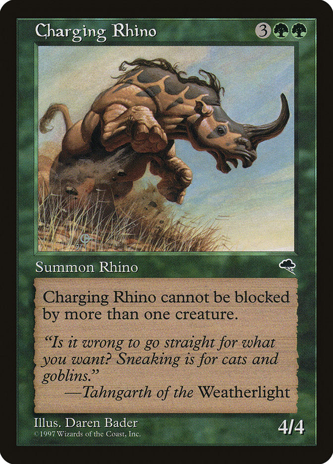 Charging Rhino [Tempest] Magic: The Gathering