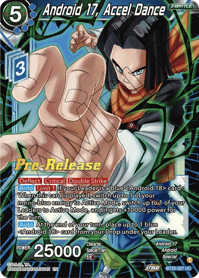 Android 17, Accel Dance (BT20-027) [Power Absorbed Prerelease Promos] Dragon Ball Super