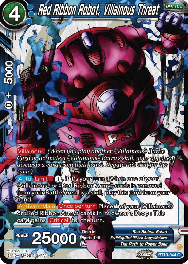 Red Ribbon Robot, Villainous threat (BT19-044) [Fighter's Ambition] Dragon Ball Super