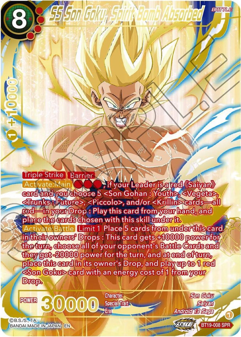 SS Son Goku, Spirit Bomb Absorbed (SPR) (BT19-008) [Fighter's Ambition] Dragon Ball Super